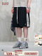 BJHG不计后果麂皮绒美式串标短裤男款夏季潮牌休闲运动直筒五分裤