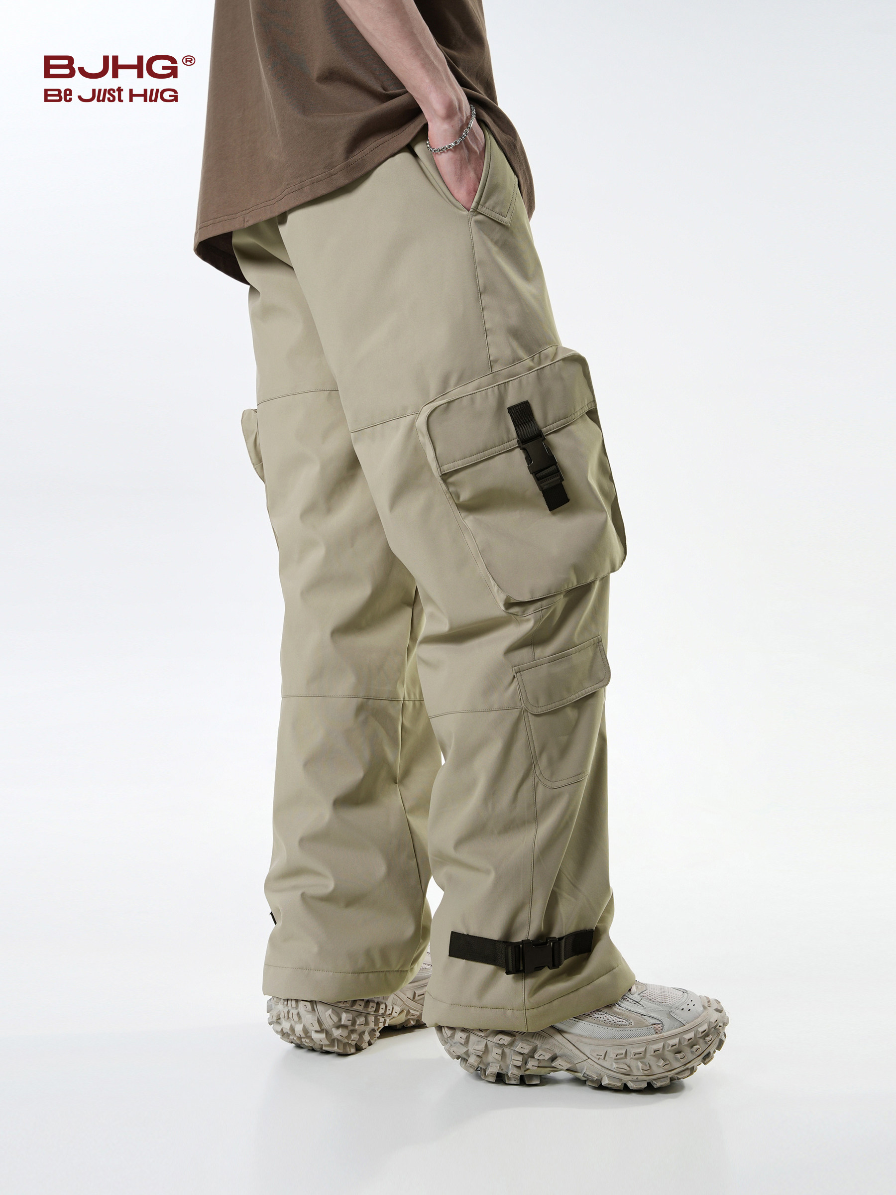 Bjhg Reckless Skiing Pants Workwear down Pants Men's New Autumn and Winter Outdoor Warm down Softshell Pants