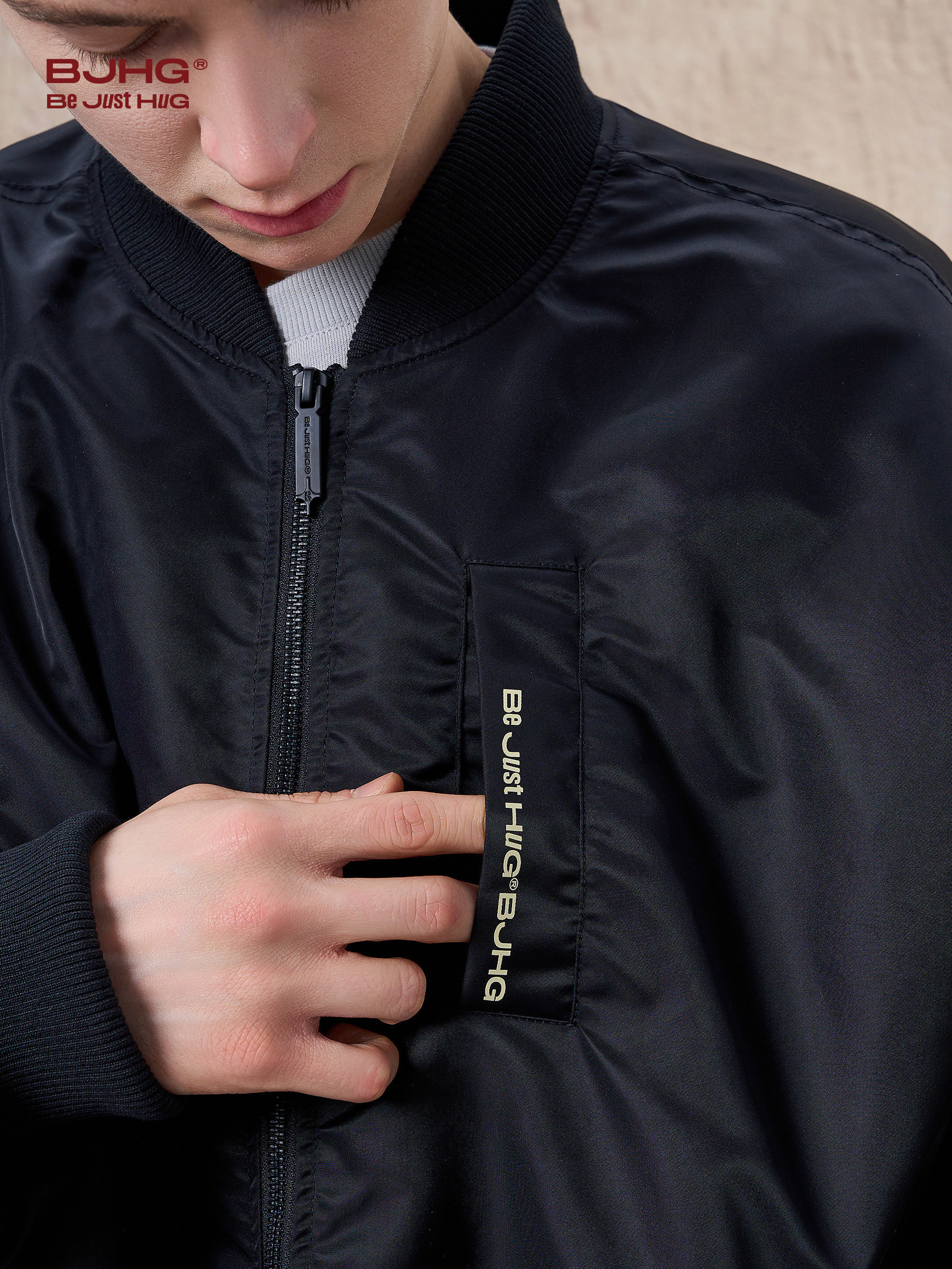 Bjhg Reckless Fake Two-Piece 90% White Duck down New Year's down Jacket Men's Winter Baseball Jacket down Couple's Coat