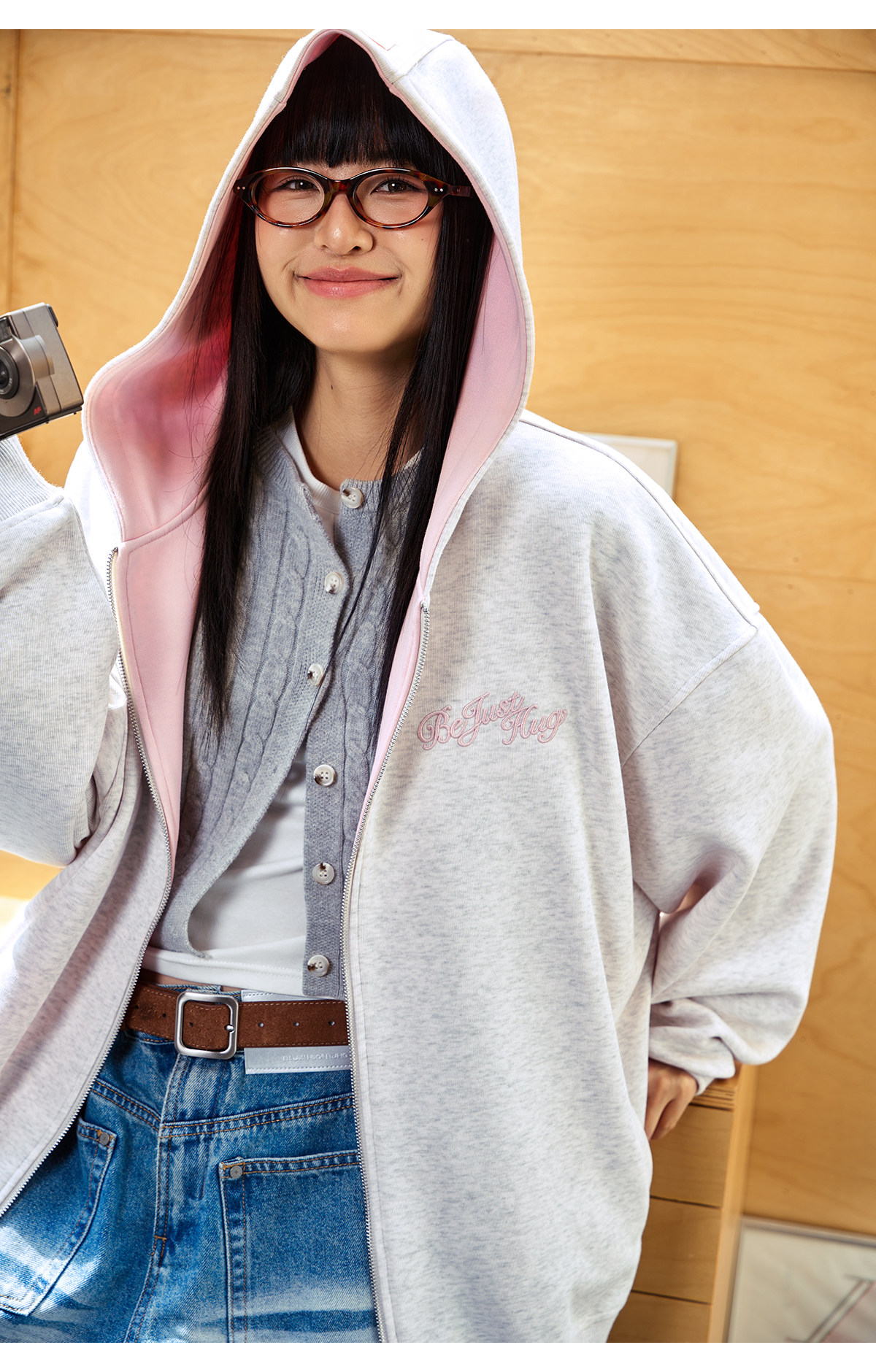 BJHG Not Working Zip-Up Hoodie