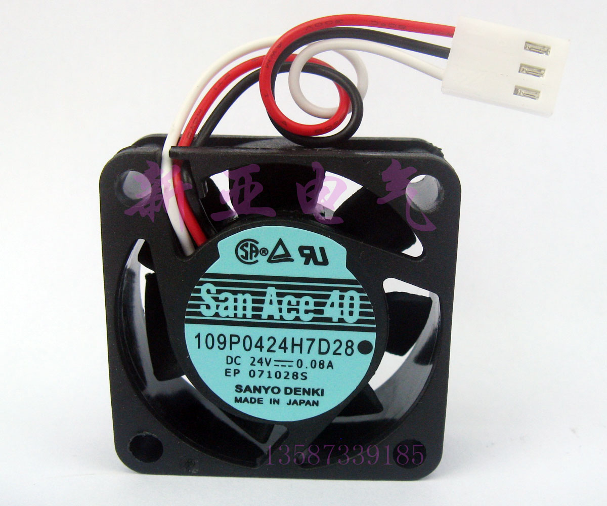 Sanyo fan 109P0424H7D28 24V 0 08A4CM4015 With detection alarm for CNC machine tools