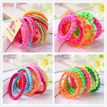 Korean baby small leather band headgear skirt base rubber band childrens hair accessories wide hair ring Bamboo Girl head rope