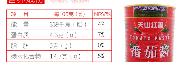 【零添加】新疆天山红番茄酱850克