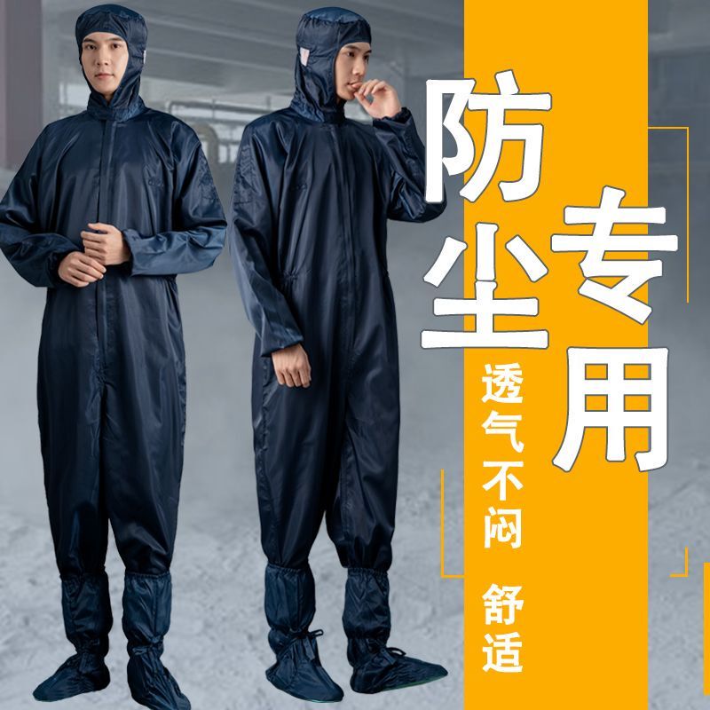 Dust-Proof Coverall for Men, Breathable Work Clothes for Workshops and Electronics Factories, Anti-Static with Pockets, Full-Body Protective Clothing