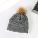 Woolen hat casual European and American women's winter woolen hat plus velvet