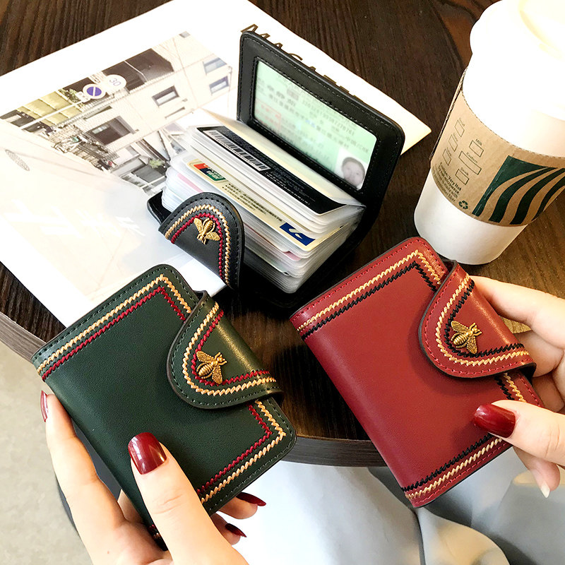 Real leather driver's card female card bag small document bit multi-position and delicate upscale anti-degaussing ultra-thin driver's license two-in-one