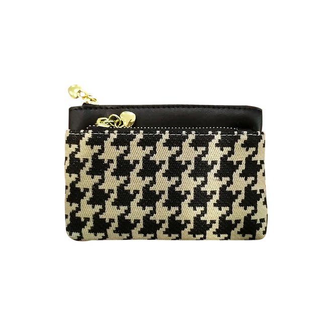 Houndstooth Compact Wallet Coin Purse Women's Mini Coin Bag 2024 ຮູບແບບໃຫມ່ທີ່ຮ້ອນແຮງ Exquisite High-End Niche Design