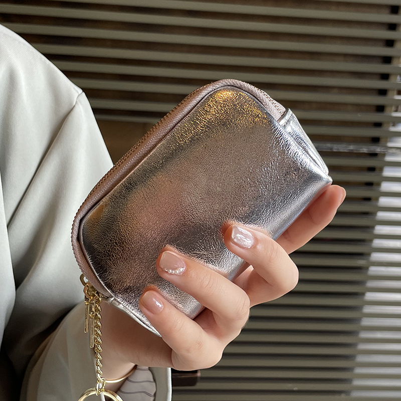 Genuine Leather Small Bag Coin Purse for Women 2026 New Lipstick Storage Bag Coin Pouch Three-Layer Large Capacity Zipper