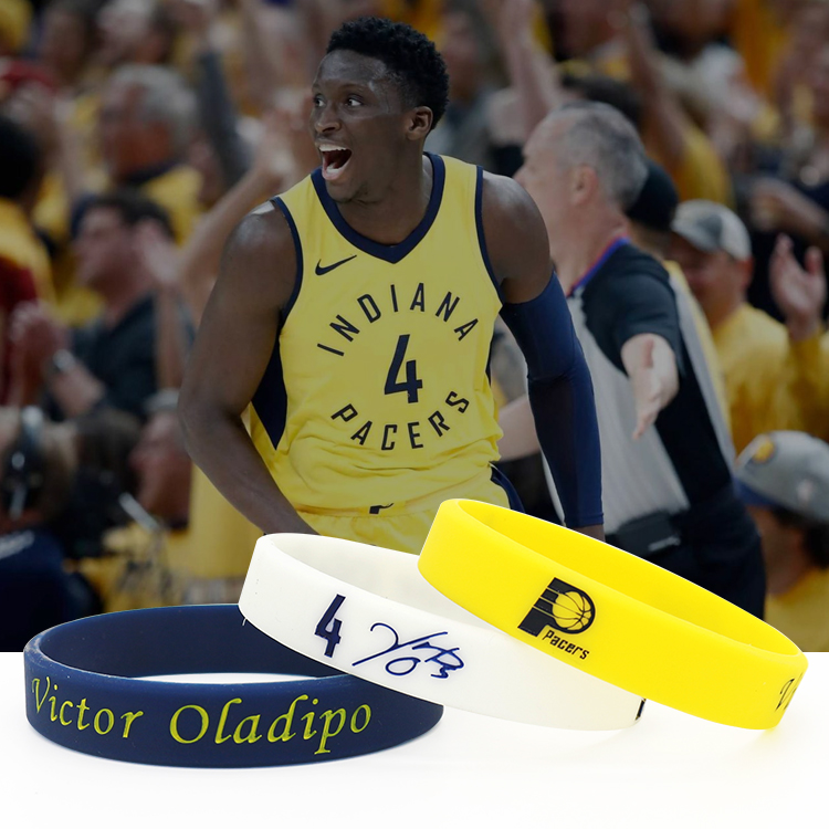 Số 4 Pacers Vòng đeo tay bóng rổ Ola Dibo Silicone Vòng đeo tay dạ quang dạ quang Người đàn ông NBA Rookie Stars 	quả bóng rổ số 7