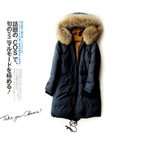 Black down jacket womens autumn and winter 2021 new light and thin warm medium long bread jacket small man coat