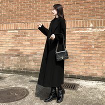 Sandro Fashiong double-sided cashmere coat long coat women 2021 new winter women thick