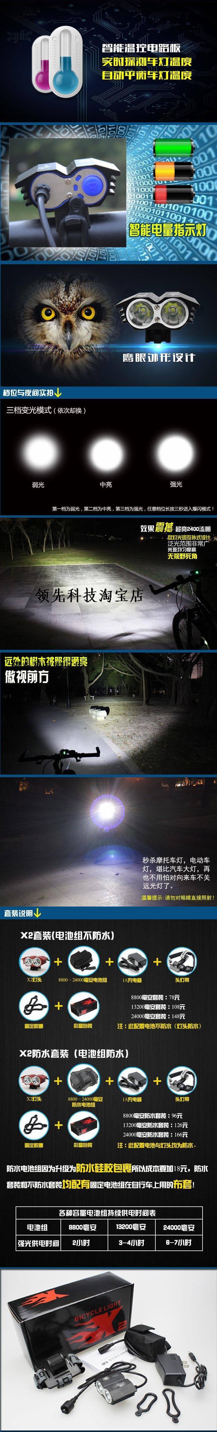 Eclairage pour vélo - phare - Ref 2399422 Image 7