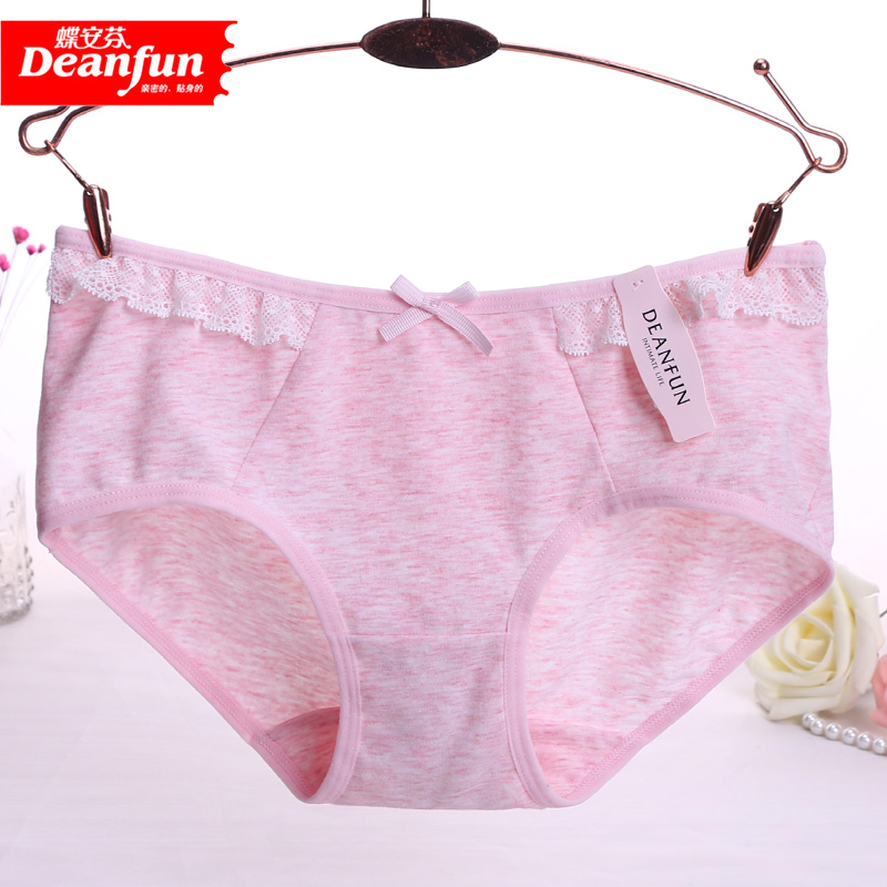 Authentic quần lót bướm Anfen womens thở bông vải sexy ren sọc eo đánh dấu ít phụ nữ phẳng góc quần.