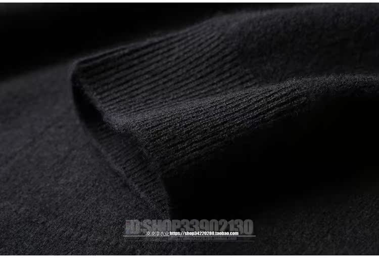 Ấm áp và thoải mái nam áo len len + cashmere dày ấm Slim nam vòng cổ đan áo len áo len nam