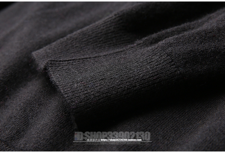 Sản phẩm mới máy có thể giặt len ​​+ cashmere áo len nam ấm Slim nam vòng cổ đan áo len nam