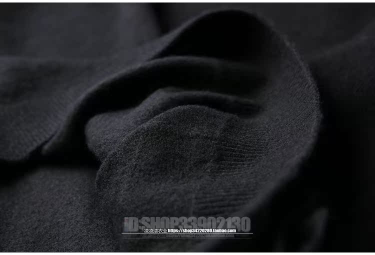 Ấm áp và thoải mái nam áo len len + cashmere dày ấm Slim nam vòng cổ đan áo len áo len nam