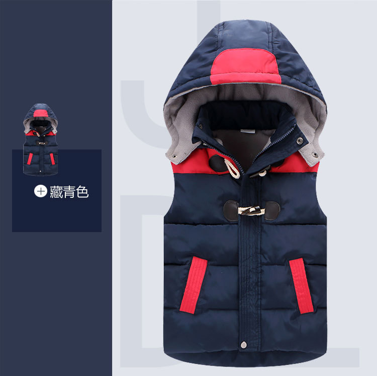 Áo vest bé trai cotton mùa đông 2 áo vest trẻ em 3 áo vest bé 4 cộng nhung dày 5 áo vest bé trai ấm áp 6 tuổi 7 quần áo trẻ em hàn quốc