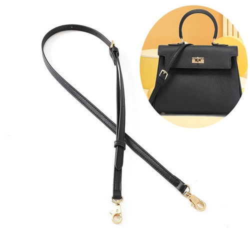 Черные бретели, регулируемый ремешок для сумки, из натуральной кожи