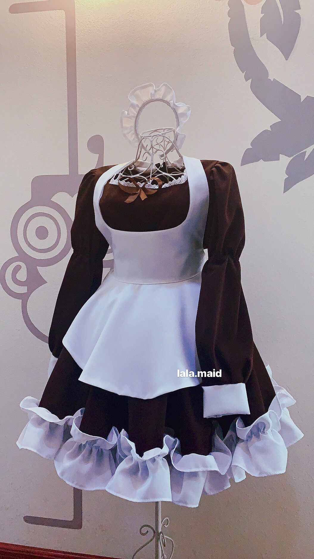 Long sleeve maid dress gorgeous lotus leaves cosplay long sleeve maid clothing animation women