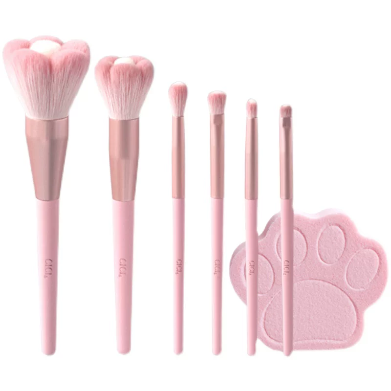 High quality soft brush for face, flowered