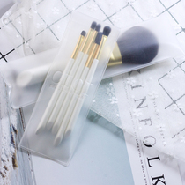 cici makeup brush EVA environmental protection material transparent professional makeup brush dust bag storage bag 4 long 4 short A total of 8