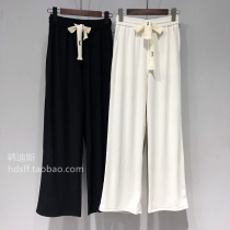 2022 Spring loaded with new drawstring tightness waist easing pituality display slim fit slim fit pants straight down pants casual pants long pants women