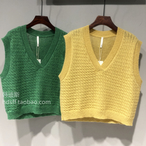 22 Spring loaded new V collar loose with slim art shorts wool knit waistcoat Waistcoat Waistcoat Head