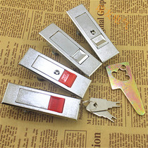 MS603 electrical box lock power distribution cabinet door lock turn tongue lock red button flat lock chassis cabinet lock bending piece