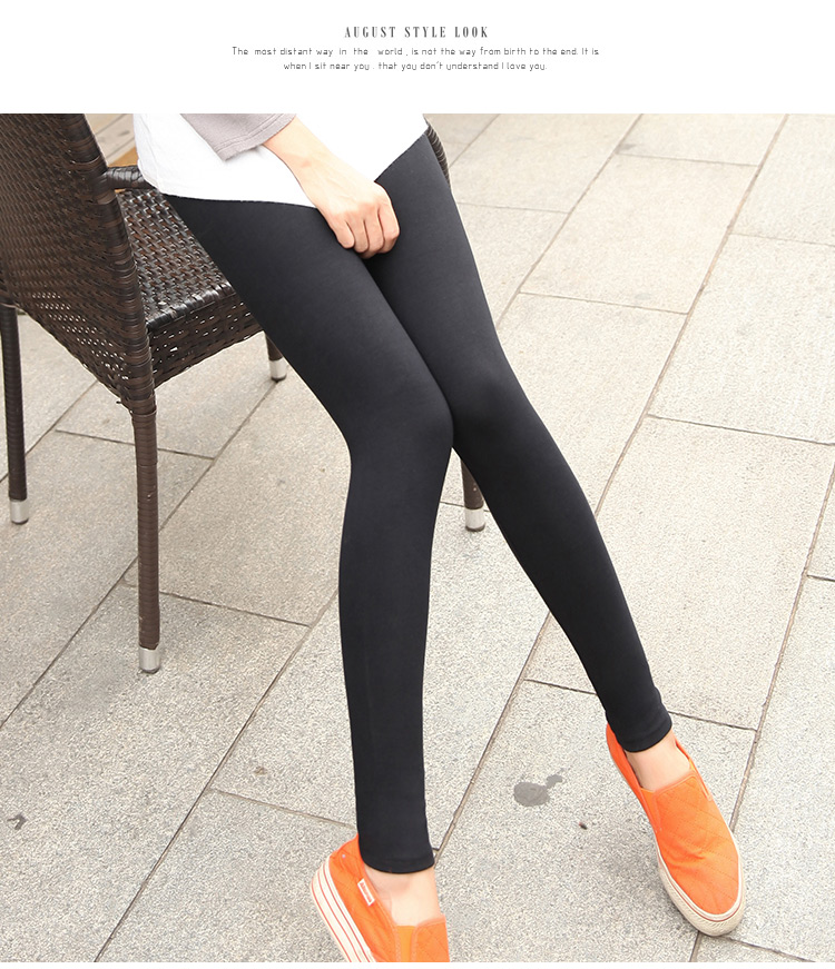 Mùa xuân và mùa thu mẫu quần legging cotton bên ngoài phiên bản Hàn Quốc cỡ lớn không được thêm quần nhung co giãn Quần chân mỏng quần dài nữ hàn quốc
