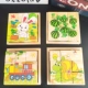 Ферма+фрукты+транспорт+насекомое+отправить 4 подноса