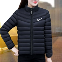 Nike, легкий и тонкий короткий пуховик с пухом, зимняя куртка, подходит для подростков, облегающий крой