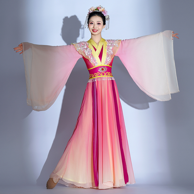 Classical Dance Costumes for Women, Elegant 2026 New Style, Seven Fairies, Fairy-Like Han and Tang Dynasty Hanfu Dance Repertoire, Song Dynasty Clothing Classical Dance Costumes for Women, Elegant 2026 New Style, Seven Fairies, Fairy-Like Han and Tang Dynasty Hanfu Dance Repertoire, Song Dynasty Clothing