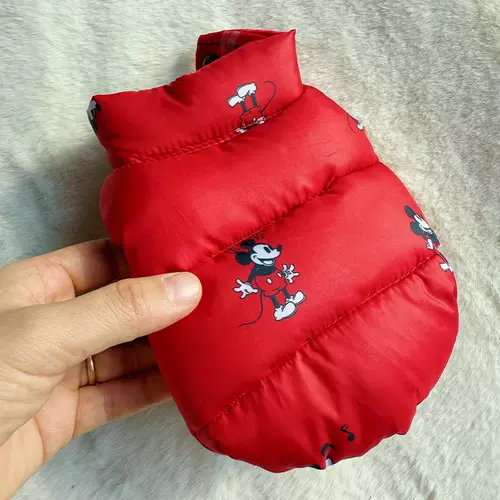 Зимний красный пуховик, утепленный жилет