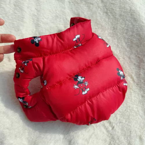 Зимний красный пуховик, утепленный жилет