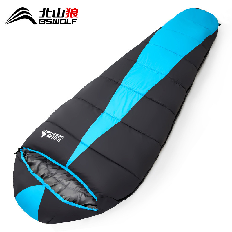 Beishan Wolf Cold-proof Warm Camping Sleeping Bag Outdoor Water-proof Double-layer Thickened Adult Sleeping Bag for Office Travel