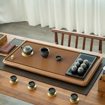  Bakelite tea tray drainage simple tea set German Bakelite tea table household solid wood tea sea rectangular piece