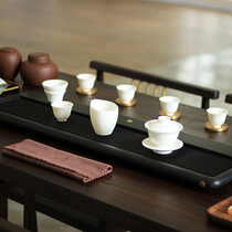  White porcelain Kung Fu tea set Japanese simple pure white set cover bowl Teapot Tea sea Teacup Household gift box Tea set