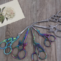 Antique retro scissors crane-shaped scissors stainless steel scissors small scissors tea bag scissors paper-cutting household scissors