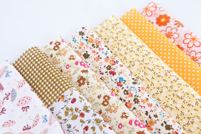Tự làm thủ công vải cotton nhóm vải đồng bằng vàng dệt 25 * 25cm 10 * 10 Xiao Butou vải hoa - Vải vải tự làm vải cotton