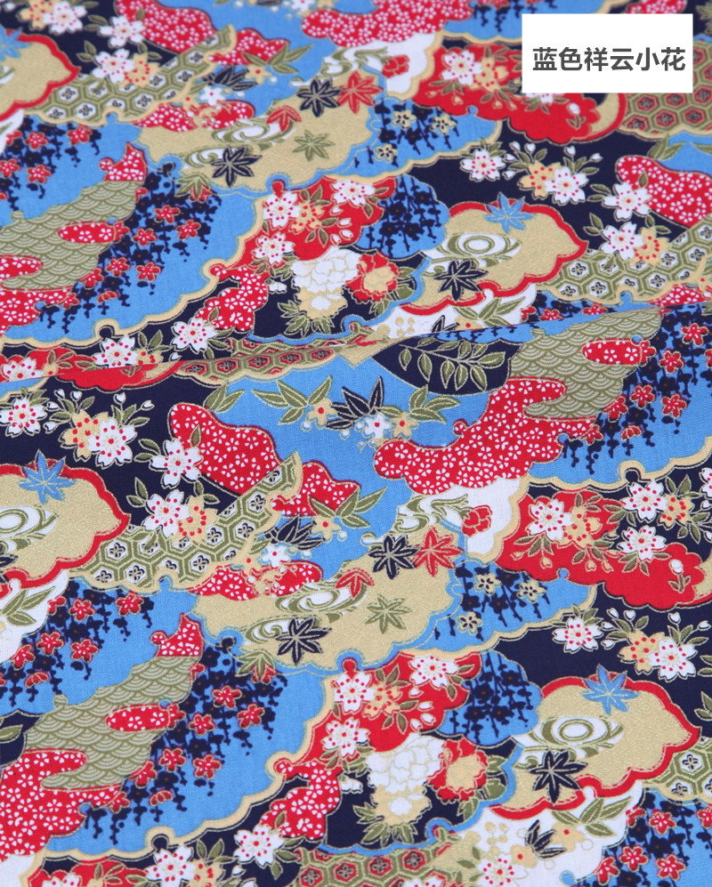 Vải khâu tay DIY vải Nhật Bản và vải cotton gió phượng mạ vàng vải cotton da cá