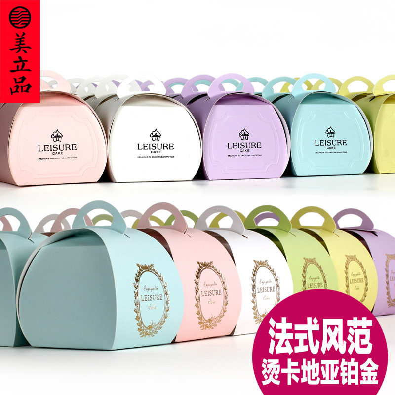 Small cake box Diced cake box Portable mousse box New West Point box Mousse box Baking packaging