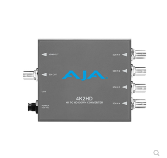 AJA 4K2HD converter box 4KUHD to HD-SDI and HDMI down converter