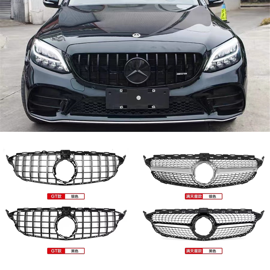 Решетка радиатора AMG серебристая Diamond