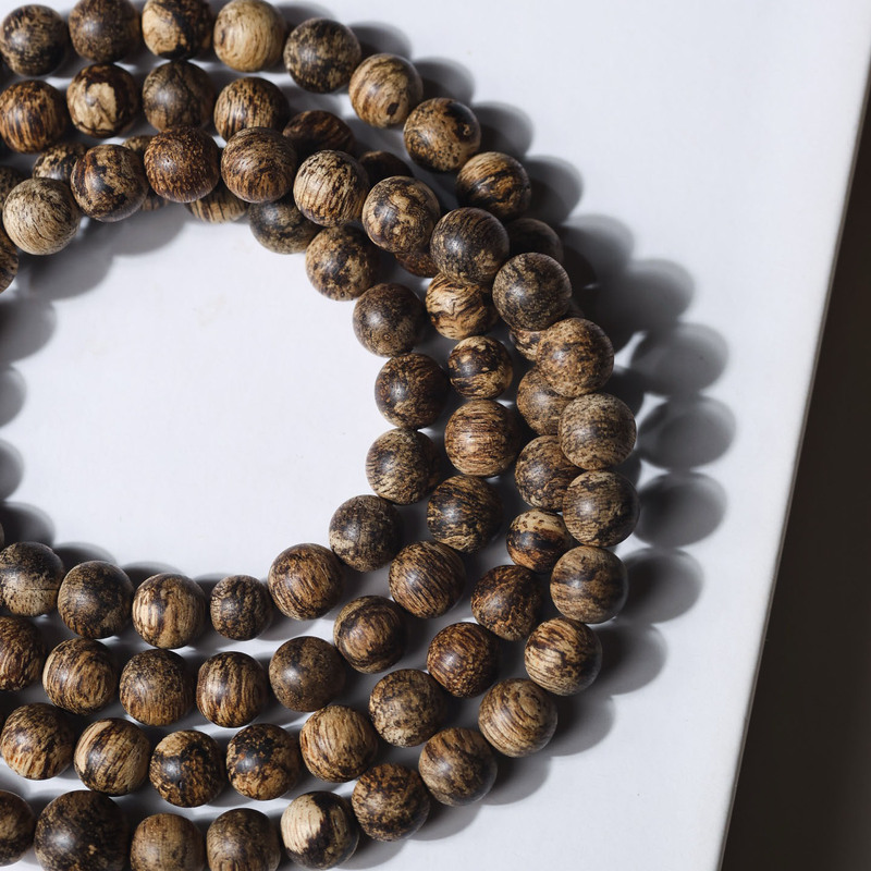 Natural Aged Agarwood from Dalaqan, 6mm Multi-Circle Prayer Beads Bracelet, Hand-Held Prayer Beads Natural Aged Agarwood from Dalaqan, 6mm Multi-Circle Prayer Beads Bracelet, Hand-Held Prayer Beads