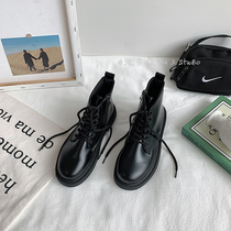 Martin boots female Inn Wind 2022 Summer new thin style Lacing Handsome Gas Locomotive short boot Boots Side Zip