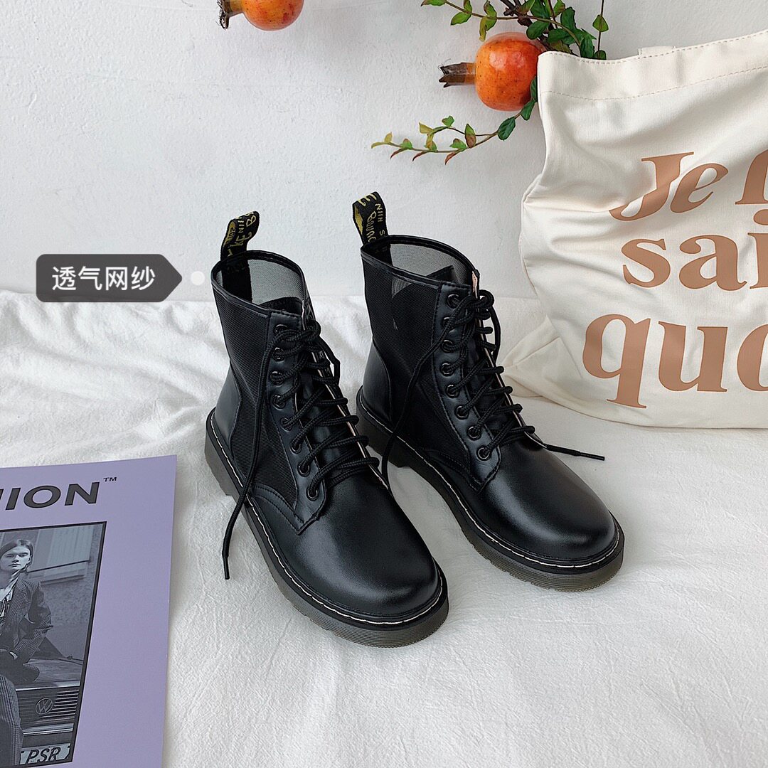 Martin boots female summer thin students 2021 New ins tide British style short boots breathable mesh handsome locomotive