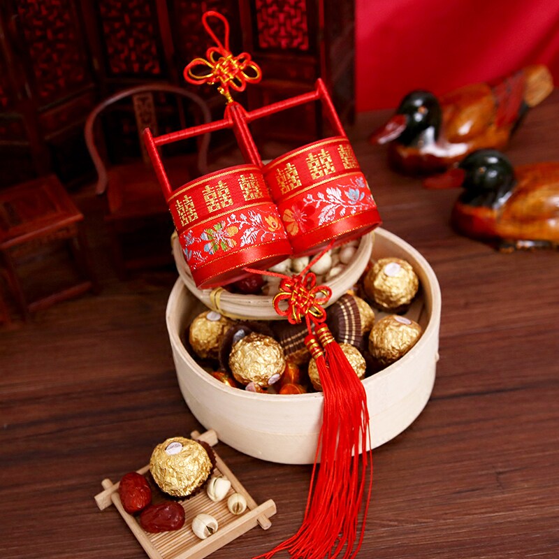 Wedding supplies Multi-child and multi-sun bucket Bride dowry decoration Children and grandchildren bucket Dowry wedding supplies props pendulum