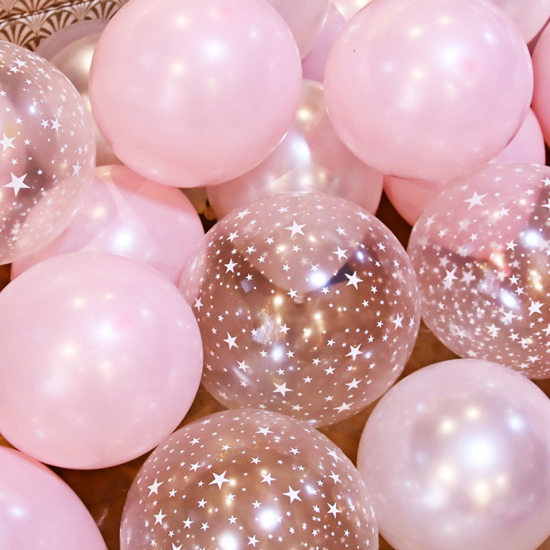 Pink thickened latex balloon ball Wedding wedding birthday decoration wedding room scene layout Children's party