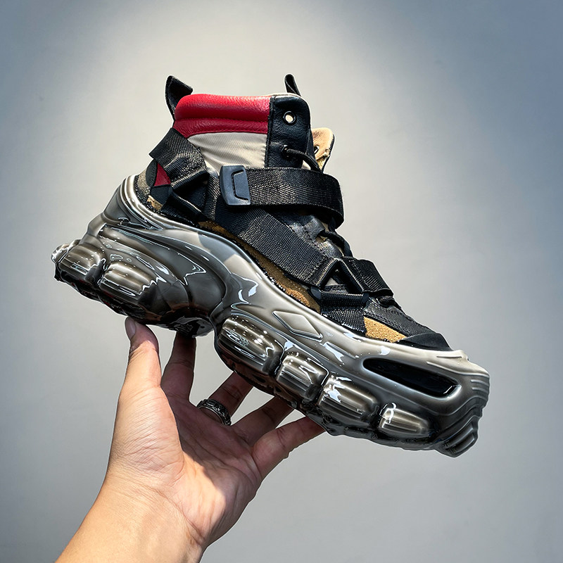 High-cylinder thick bottom men's shoes Fall new small crowdshoes Chauffes Old daddy Shoe men's Boomers Heightening Martin Boots Man Boots