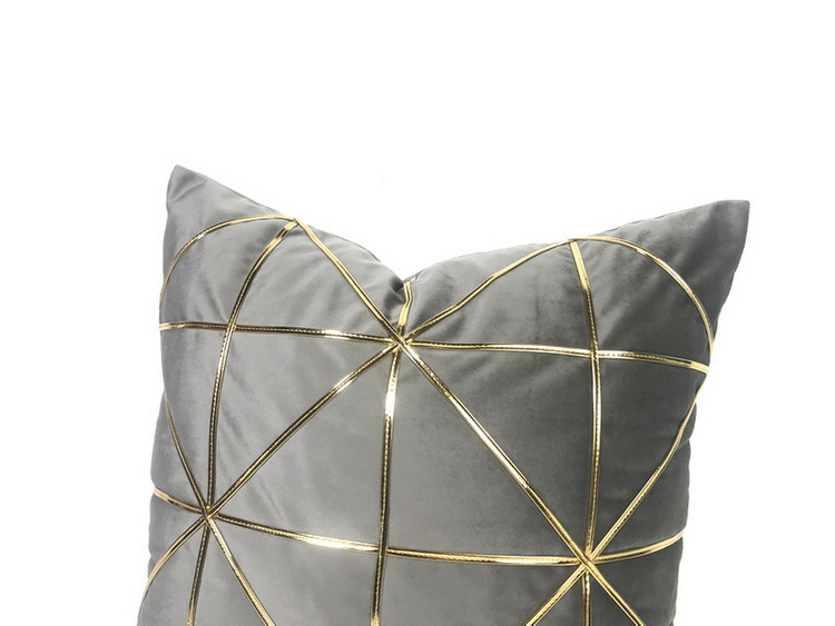 Golden MiG Dải Modern Light Luxury Postmodern Beige Grey Flannel Cushion Model Room Gối gối để ghế sofa
